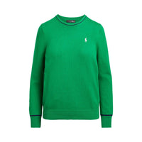 RLX Ralph Lauren Women's Cotton Blend Long Sleeve Pullover - Cruise Green/French Navy