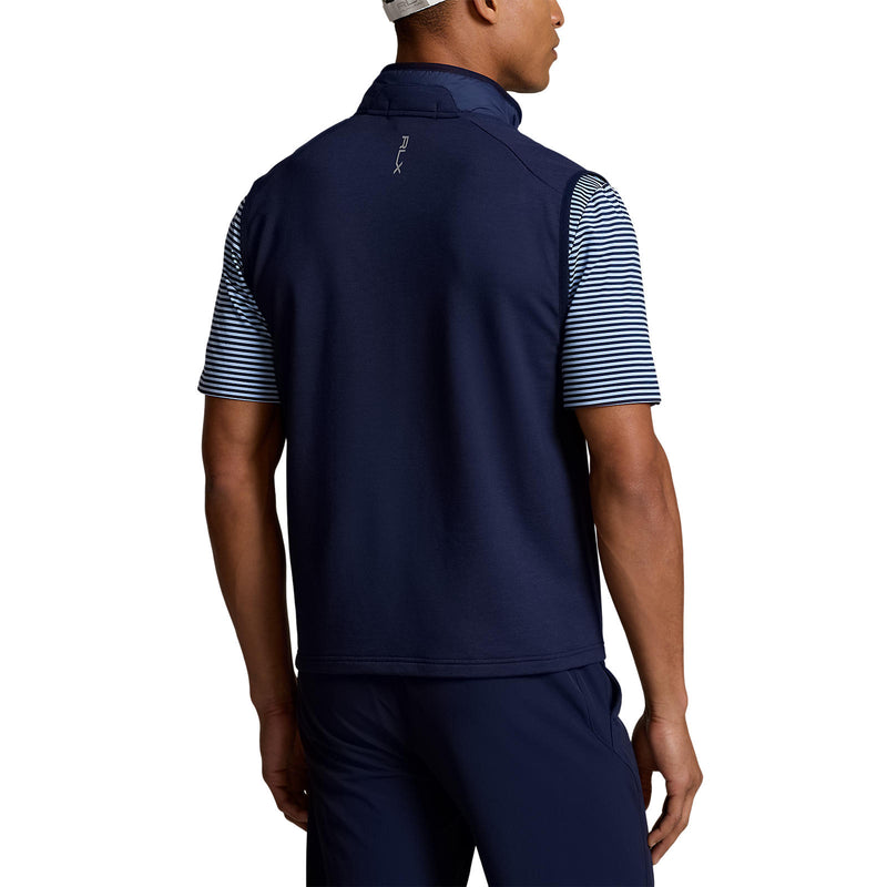 RLX Ralph Lauren Hybrid Cool Wool Full Zip Golf Vest - Refined Navy