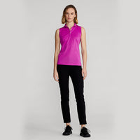 RLX Ralph Lauren Women's Tour Performance Sleeveless Golf Shirt - Bright Pink