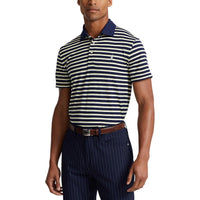 RLX Ralph Lauren Tour Pique Stripe Polo Shirt - French Navy Multi