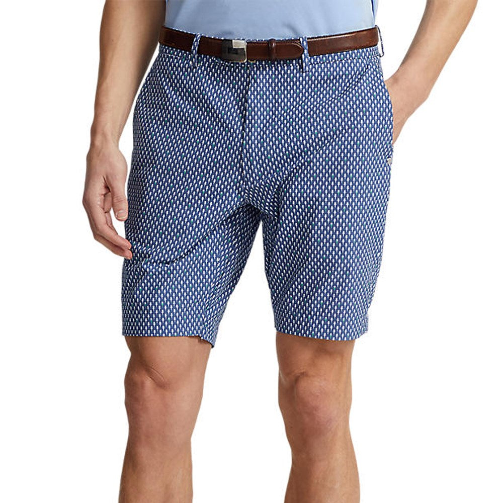 RLX Ralph Lauren Athletic Stretch Printed Golf Shorts Navy