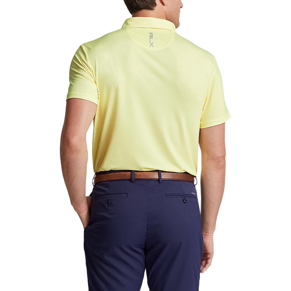 RLX Ralph Lauren Printed Lightweight Airflow Performance Polo - Preppy Dot Bristol Yellow