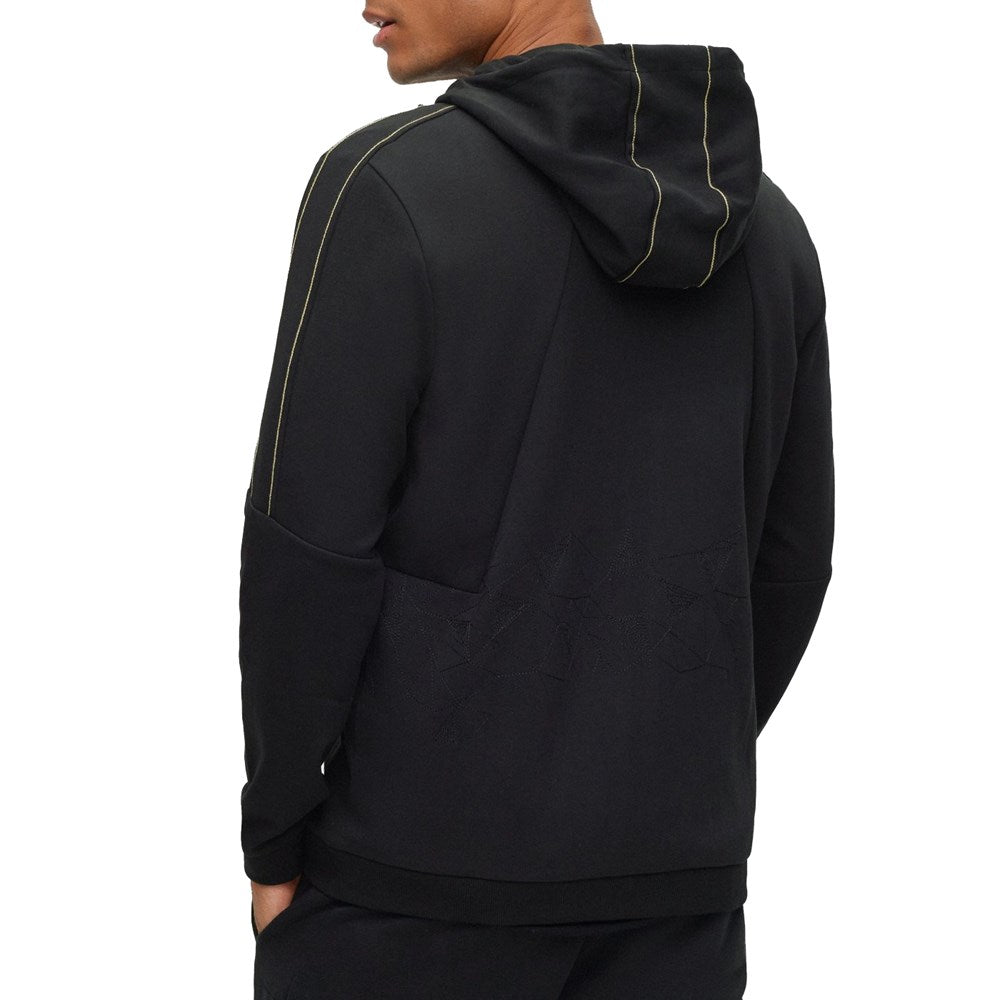 BOSS Saggy 2 Full Zip Grid Hoodie - Black