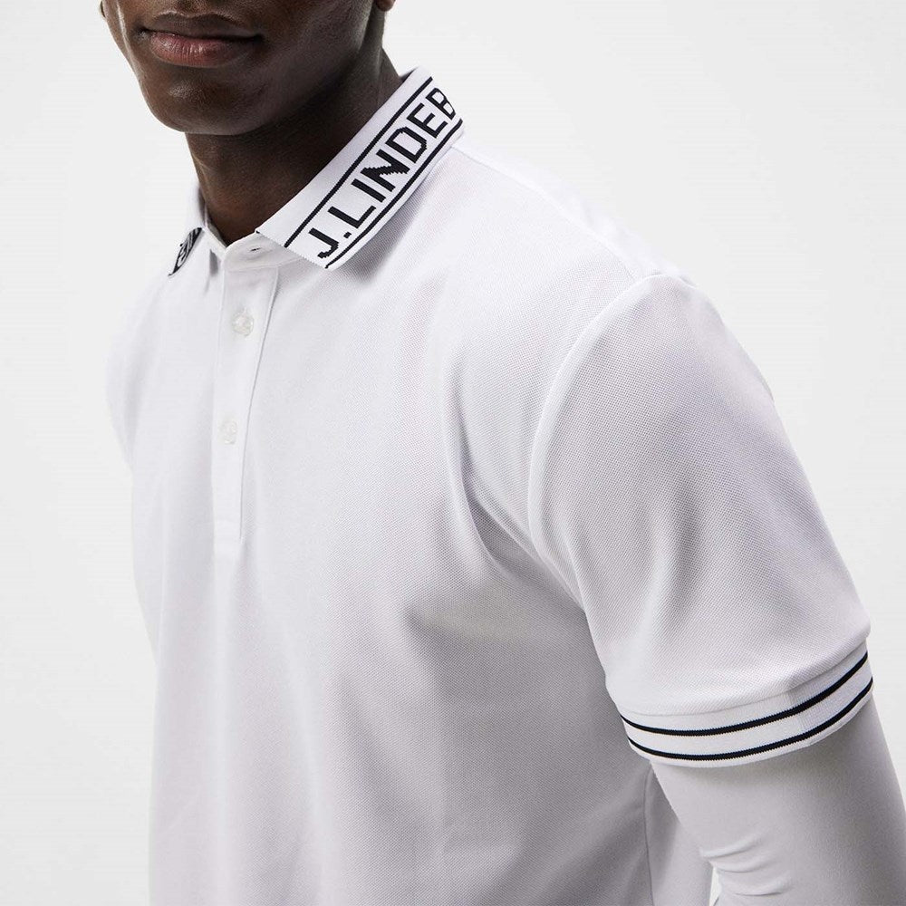 J.Lindeberg Austin Regular Fit Golf Polo Shirt - White