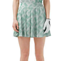 J.Lindeberg Women's Jolie 3D Print Golf Skort - Green 3D Bridge Monogram