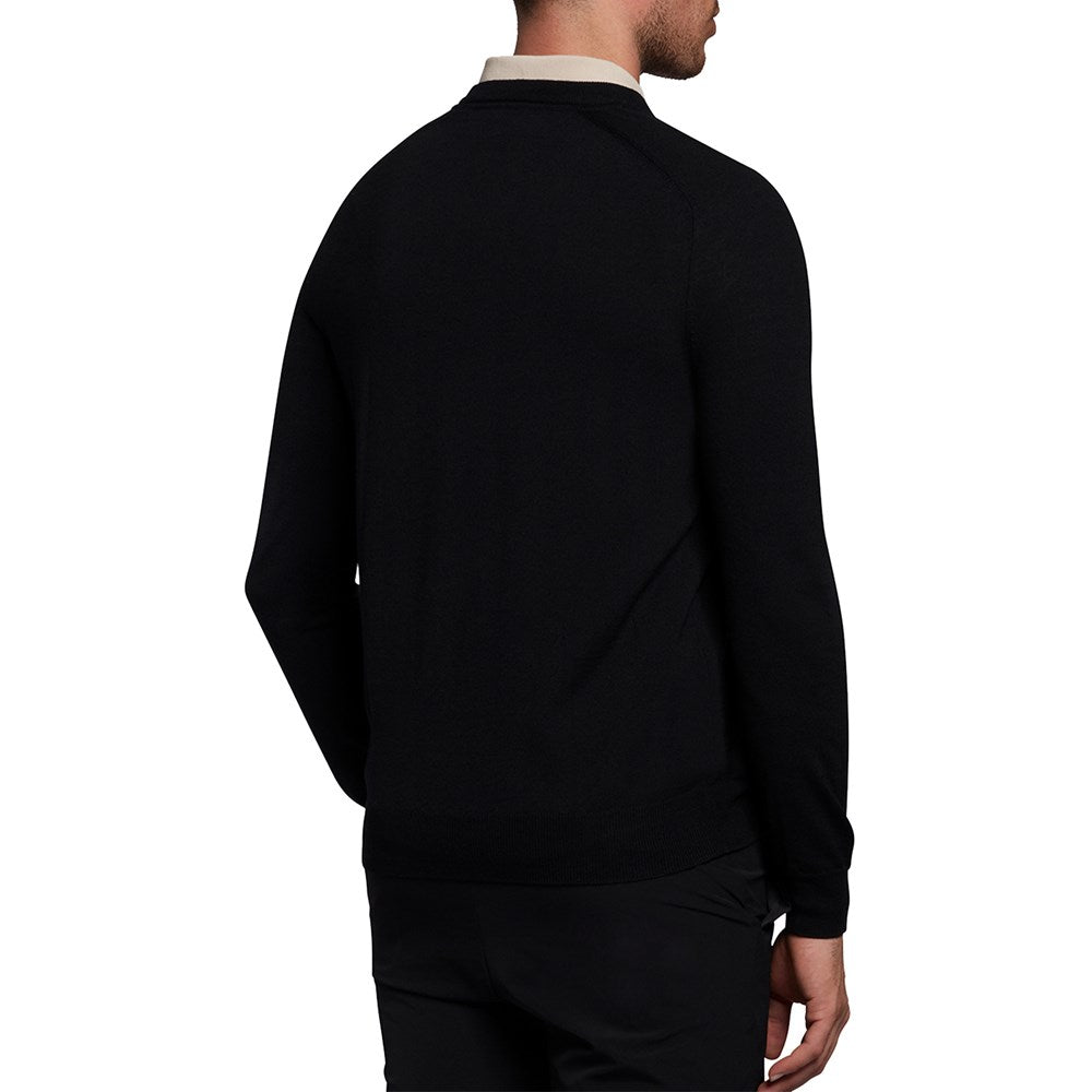 Lyle & Scott Merino V Neck - Jet Black