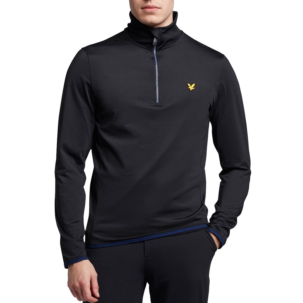 Lyle & Scott Tech 1/4 Zip Midlayer - True Black