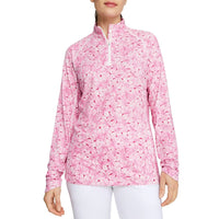 Puma Women's YouV Plumeria Golf 1/4 Zip - White Glow/Pinktastic