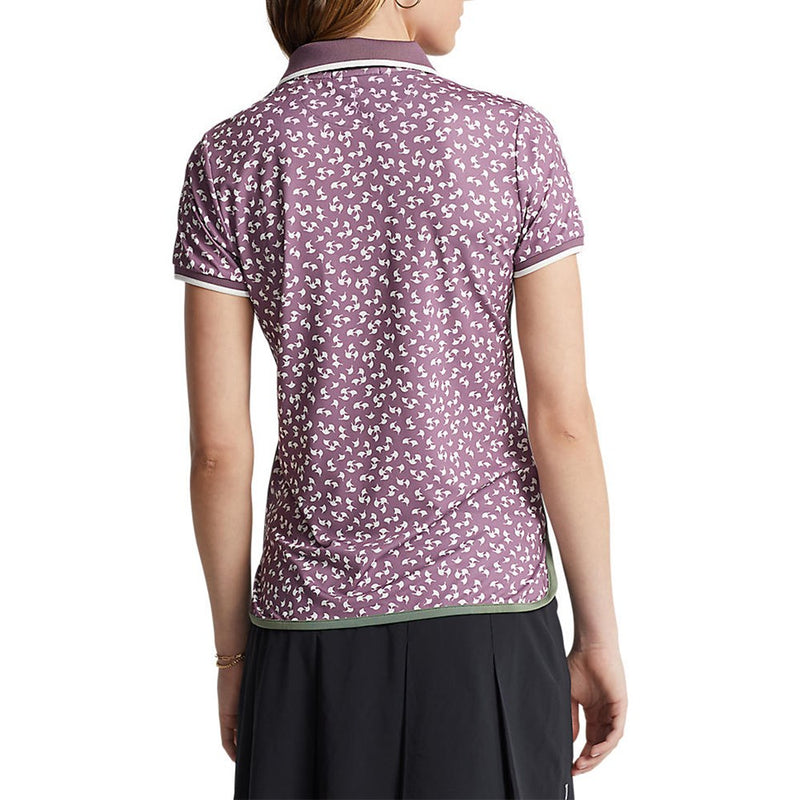 RLX Ralph Lauren Women's Printed Airflow Performance Golf Shirt - Aurora Frwy Leaves/Cargo