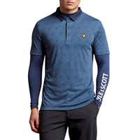 Lyle & Scott Jacquard Polo Shirt - Aegean Blue