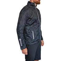 Sunderland Whisperdry Pro-Lite Lightweight Waterproof Golf Jacket - Black Camo/Silver