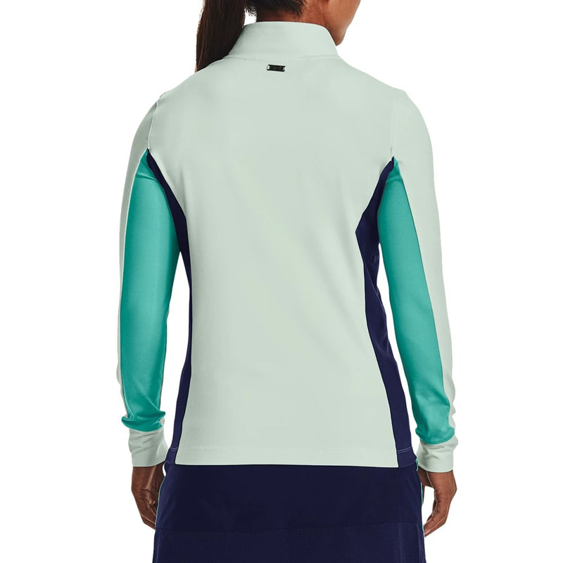 Under Armour Women's Storm Mid-Layer Golf 1/2 Zip - Sea Mist/Midnight Navy