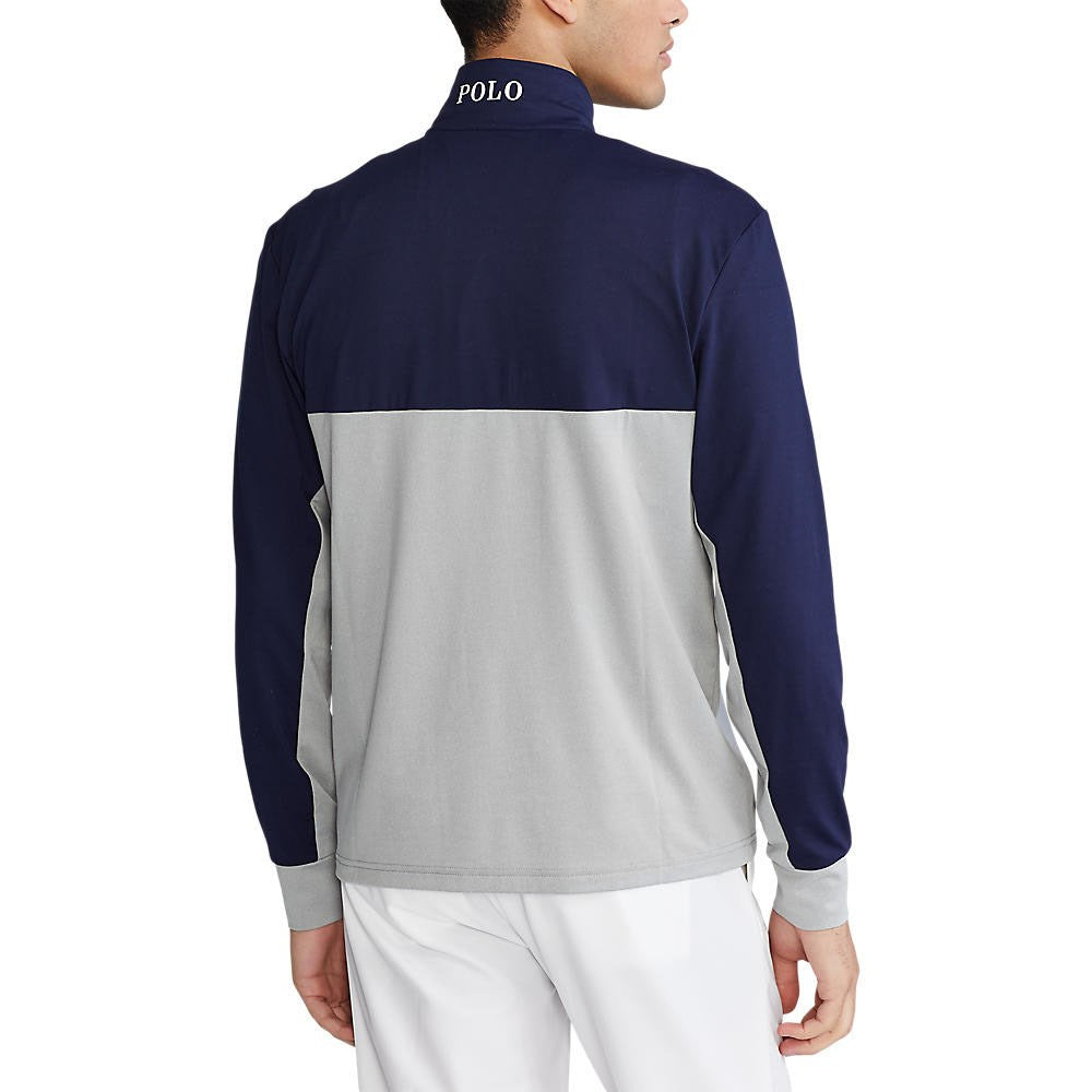 Polo Golf Ralph Lauren Half Zip Peached Jersey - French Navy/Grey Heather