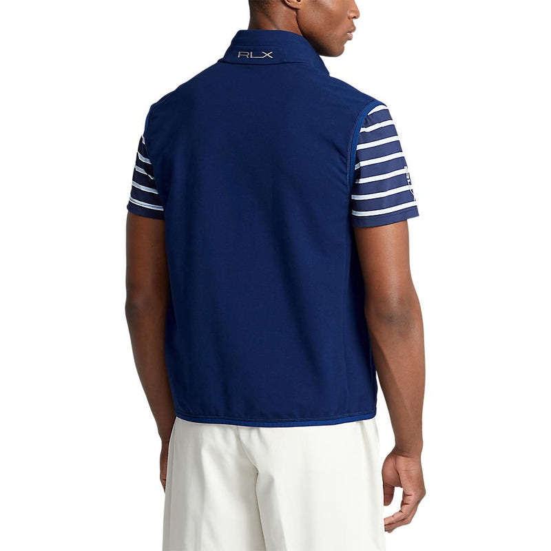 RLX Ralph Lauren Tech Terry FZ Vest - French Navy/ Silver