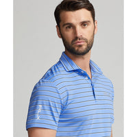 RLX Ralph Lauren YD Stripe Lightweight Airflow Polo - Florida Blue Multi